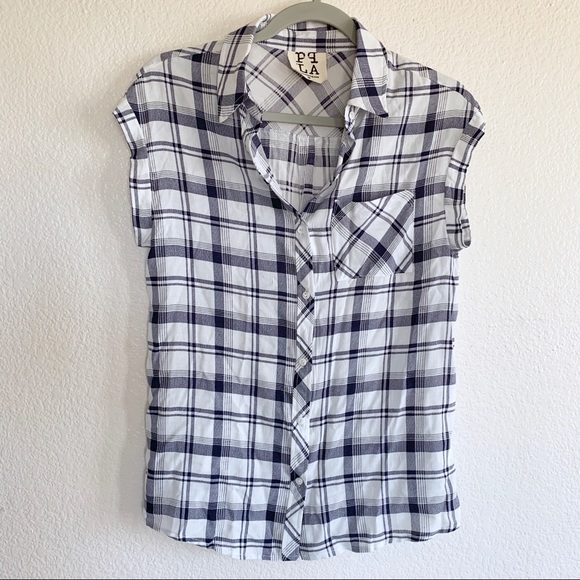 PPLA Tops - Peoples Project PPLA Plaid Flannel Button Up Top